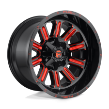 Fuel 1PC D621 HARDLINE (GLOSS BLACK RED TINTED CLEAR) Wheels