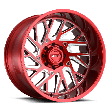 Tuff T4B (CANDY RED W/ MILLED SPOKE) Wheels