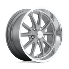US Mag 1PC U111 RAMBLER (TEXTURED GRAY W/ DIAMOND CUT LIP) Wheels