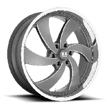 US Mag 1PC U133 DESPERADO (ANTHRACITE MILLED DIAMOND CUT MILLED) Wheels