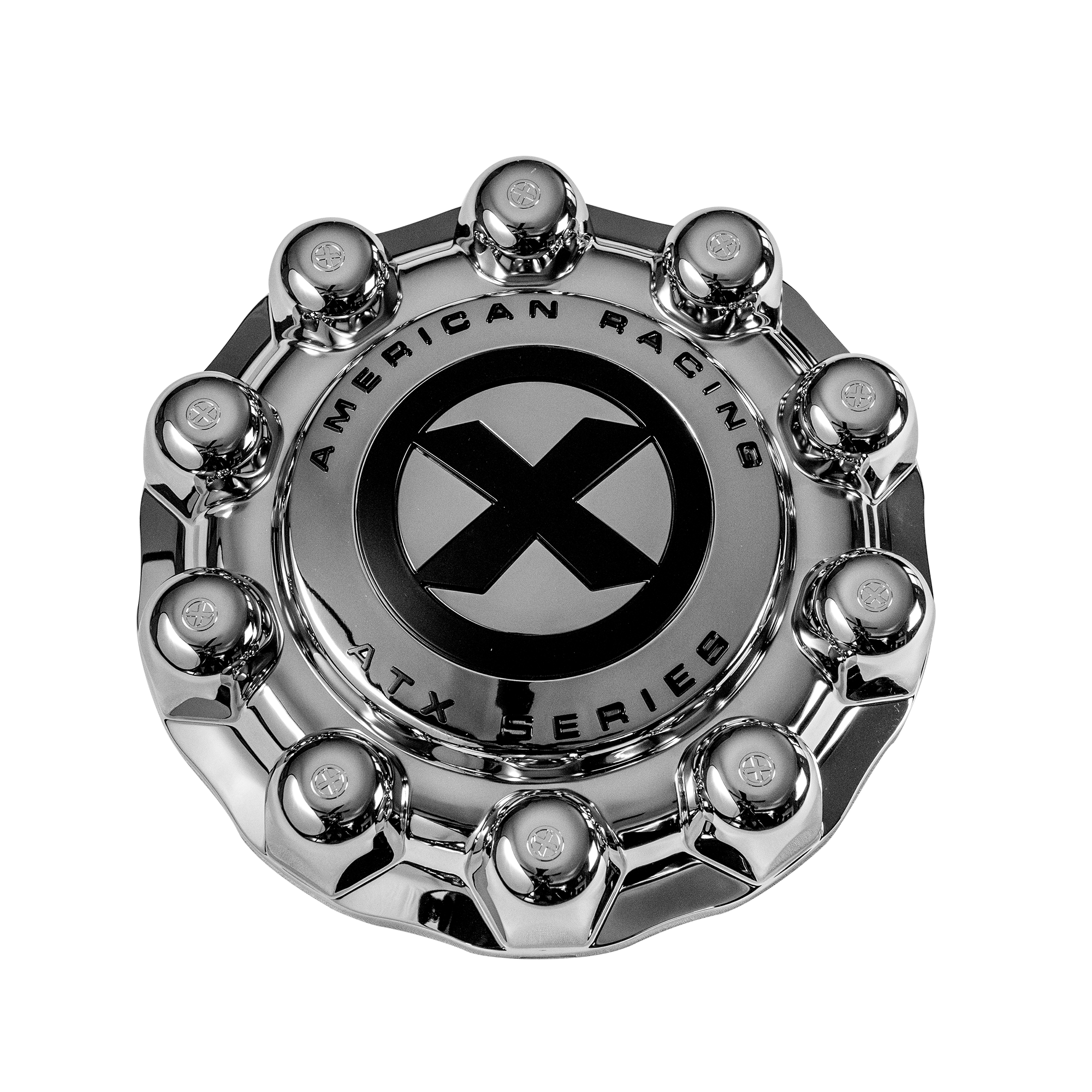 atx full front snap on  cap cover chrome