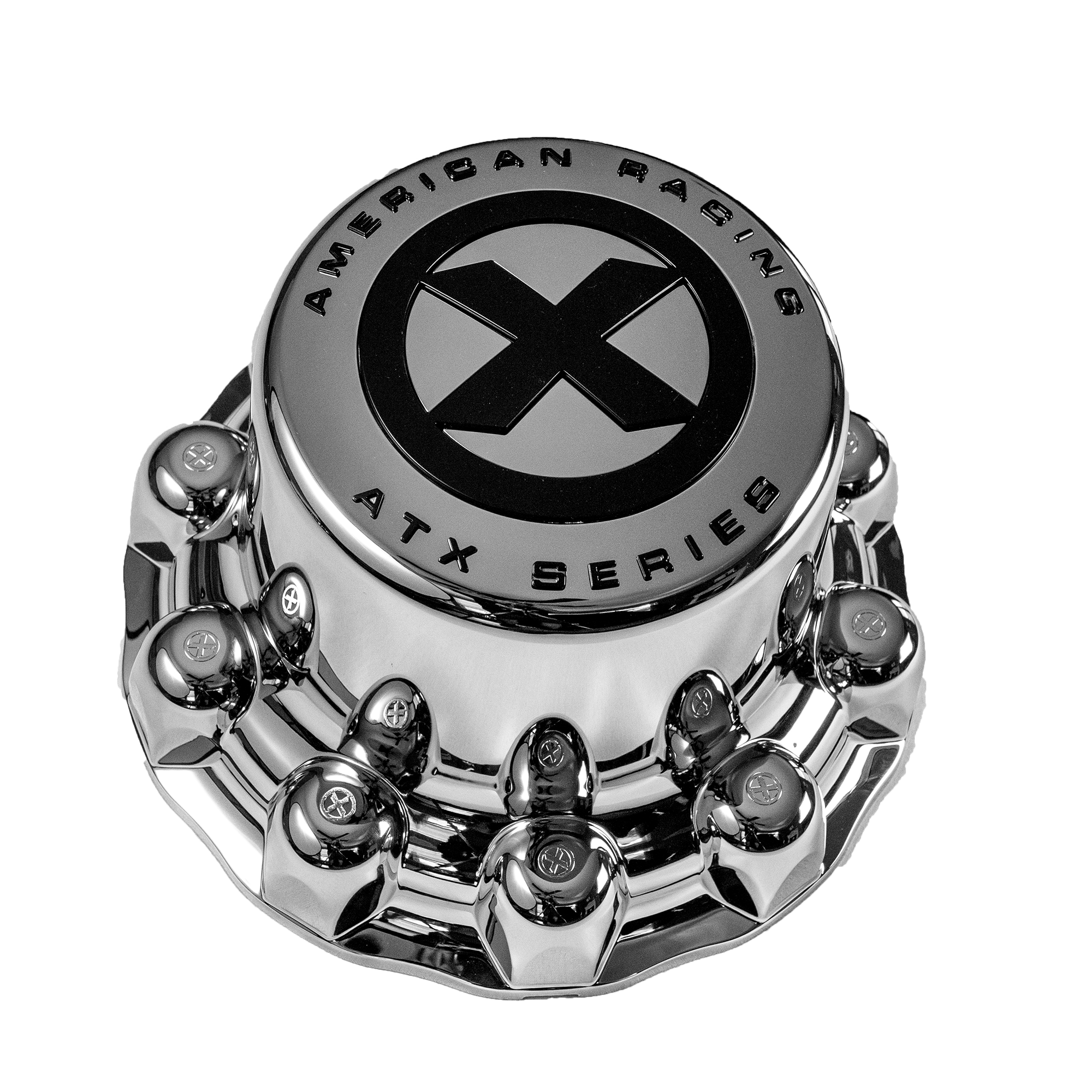 atx full rear snap on  cap cover chrome