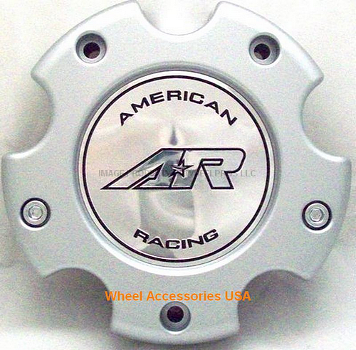 ar899 5x5.5 silver cap w/ chrome logo